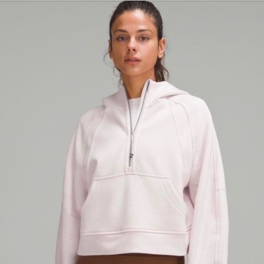 NWT Lululemon flush pink oversized scuba half zip XS/S